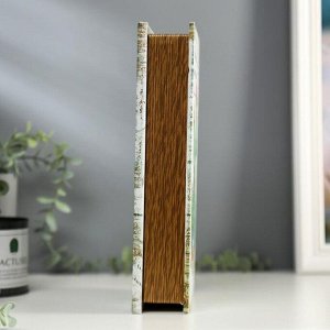 Шкатулка-книга дерево кожзам "Кактусы" зеркало 26х17,5х5 см