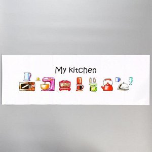 Наклейка на кафельную плитку "Кухонные приборы" 30х90 см