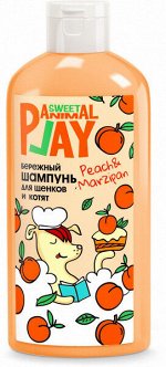 Animal Play шампунь для щенков Бережный Персиковый марципан 300мл