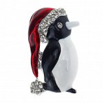 Брошь «Новогодний пингвин»