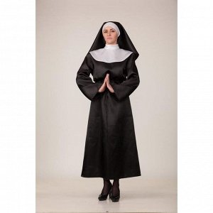 Карнавальный костюм "Монашка", платье, головной убор, р.46, рост 170 см