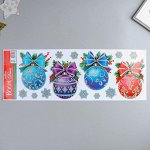Статическая наклейка для окон и зеркал Room Decor &quot;Разноцветные шары&quot; 21х53 см