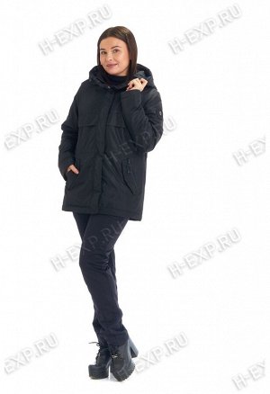 Куртка весна-осень женская удлиненная Grace 906 (001) Черный