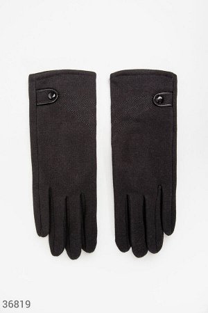 Черные перчатки из мягкого материала