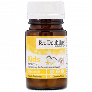 Kyolic, Пробиотическая смесь для детей со вкусом ванили, 60 жевательных таблеток