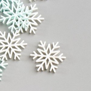 Набор акриловых снежинок с блестками "Рукоделие" UC-05, 20 шт
