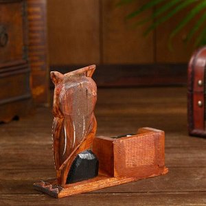 Вечный календарь настольный «Филин», 15x5x14 см, дерево