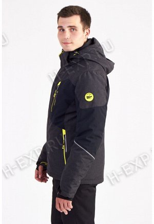 Куртка мужская High Experience 9165-2 батал (2502) Серый, желтые змейки