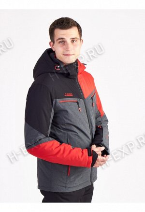 Куртка мужская High Experience 9179-2 батал (4009) Серо-красный