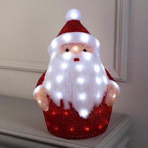 Светодиодная фигура «Дед Мороз» 33 x 47 x 20 см, акрил, 40 LED, 220 В, свечение белое