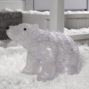 Светодиодная фигура «Медведь» 53 x 30 x 18 см, акрил, 30 LED, 24 В, свечение белое