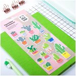 Наклейки объемные MESHU &quot;Cute cactus&quot;, 10*19см, пакет, европодвес