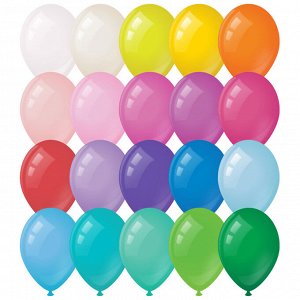 Воздушный шар, 1шт., М12/30см, MESHU, пастель, 20 цветов ассорти