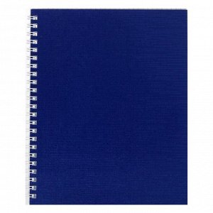 Тетрадь 48 листов в клетку, на гребне METALLIC «Синяя», обложка бумвинил, блок офсет