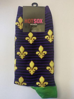 HotSox Носки жен. длинные с узором фиолетовые в полоску с черным, шт (р.37-39)