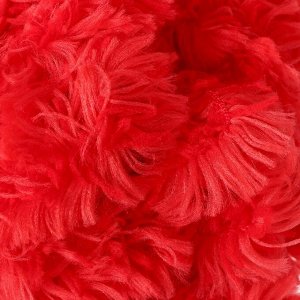 Пряжа "Puffy fur" 100% микрополиэстер 6м/100г  (6109 красный)