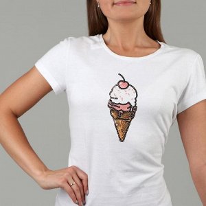 Термоаппликация «Мороженое», с пайетками, 22 ? 10 см