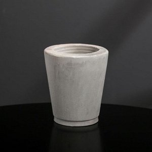 Кашпо-стаканчик из бетона «Стиль», цвет серый, 8x 9.5 см