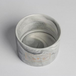 Керамическое кашпо с тиснением «Искусство», 8 х 5,5 см