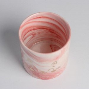 Керамическое кашпо с тиснением «Котенок», 10 х 10 см