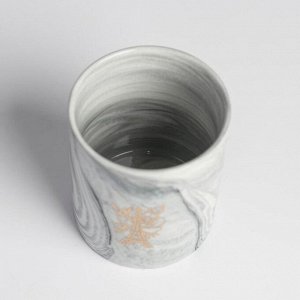 Керамическое кашпо с тиснением «Париж», 8 х 9,5 см
