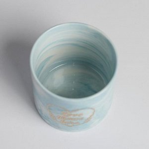 Керамическое кашпо с тиснением «Расти», 8 х 7,5 см