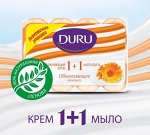 Крем-мыло Duru 1+1, обновляющее, на натуральной основе, с натуральным экстрактом календулы, 4 шт х 90 г
