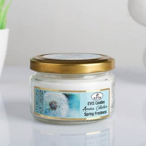 Свеча ароматическая в банке "SPRING FRESHNESS", 8,5х6,5 см, 28 ч, 315 г