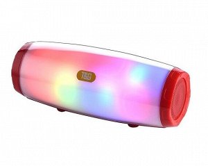 Колонка TG165 LED красный, (Bluetooth/Hands-free/USB/FM/AUX/Card reader/LED)