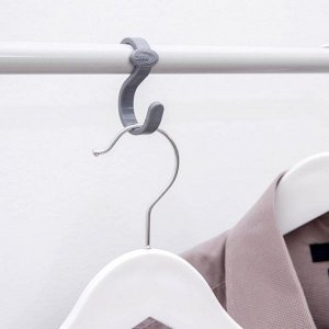 Вешалка гардеробная «Радуга», 82,5*42*150 см, цвет серый