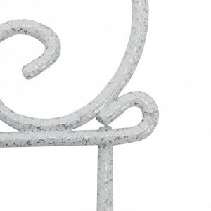 Вешалка настенная на 3 крючка «Кружева 3», 20?4?13 см, цвет белое серебро
