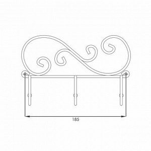 Вешалка настенная на 3 крючка «Кружева-3», 20?4?13 см, цвет белое серебро