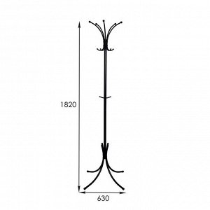 Вешалка напольная «Корона», 63?63?182 см, разборная, цвет чёрный