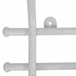 Вешалка настенная на 7 крючков ЗМИ «Норма-7», 70,5?16,5?8 см, цвет белое серебро