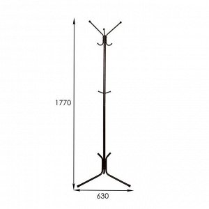 Вешалка напольная ЗМИ «Луч 3», 63?63?177 см, цвет медный антик