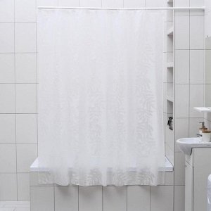 Штора для ванной комнаты Доляна «Фламинго», 180x180 см, EVA, цвет белый