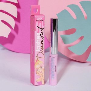 Водостойкая розовая тушь с эффектом умножения и подкручивания ресниц Diamond lashes