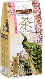 Чай Basilur Зеленый с жасмином 100г. 1*12 картон