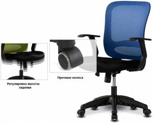 Кресло офисное ортопедическое черно-красный DSP 1802J