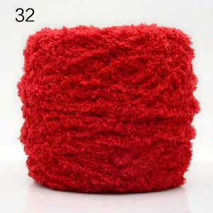Пряжа для вязания махровая цвет красный №32