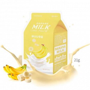 A'PIEU Banana Milk One-Pack Тканевая маска с молочными протеинами, 21 гр