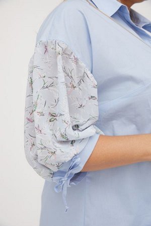 Блузка Цвет:
голубой
Состав:
70%Хлопок 27%Нейлон 3%Спандекс
Длина изделия:
76 см
Размер модели:
54
Рост модели:
174 см
Женственная блузка свободного силуэта из комбинированных тканей нежных оттенков. 