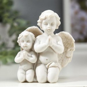 Сувенир полистоун "Белоснежные ангелочки - молитва" 8х7,5х4 см