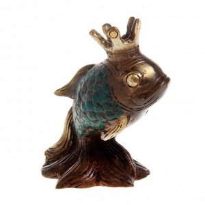 Сувенир бронза "Золотая рыбка" 10х8х6 см