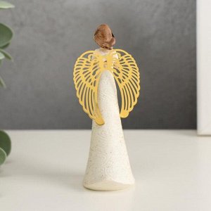 Сувенир полистоун "Ангел безликий с золотыми крыльями" МИКС 10,3х3,5х3,8 см
