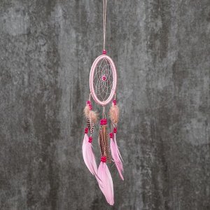 Ловец снов "Цветочная паутинка розовая" 36*11,5 см