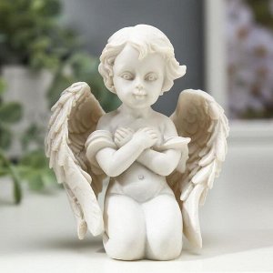 Сувенир полистоун "Белоснежный ангел - послушание" 9х7,2х5 см
