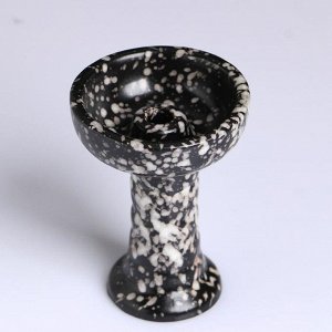 Чаша, керамика, 10х7.5 см, чёрная, с белыми вкраплениями