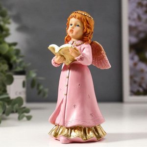 Фигурка полистоун «Девочка-ангел в розовом платье с дарами», 14.5x7x6.5 см, МИКС