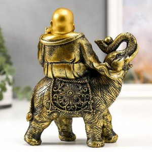 Сувенир полистоун "Хотей на слоне" 17х15х9,5 см